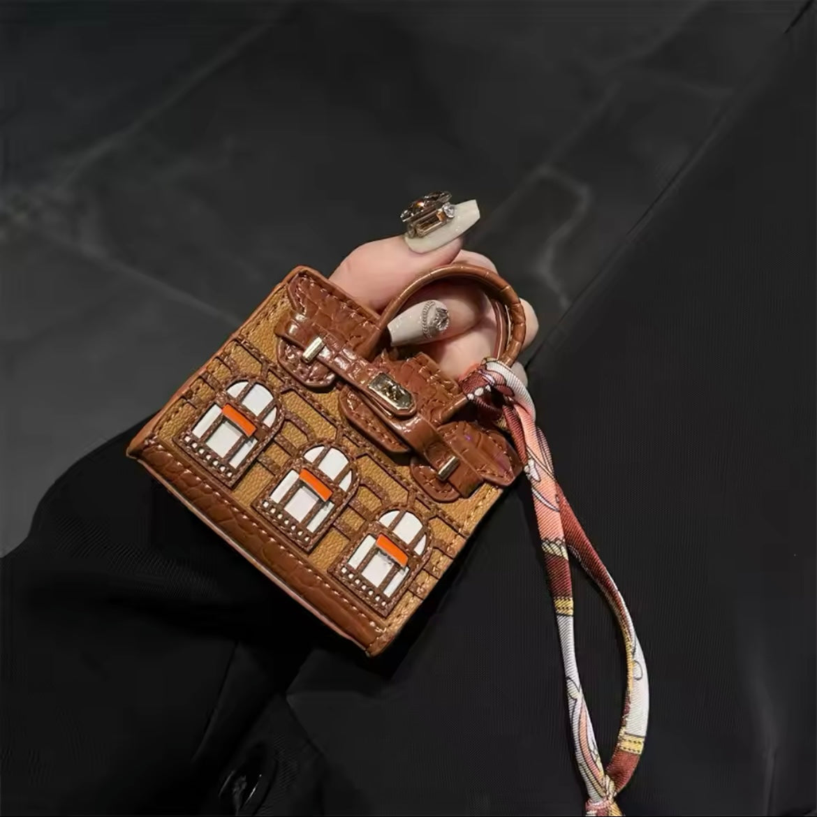 Mini Luxury Handbag AirPods/Earphones Case (Birkin Windows inspired)