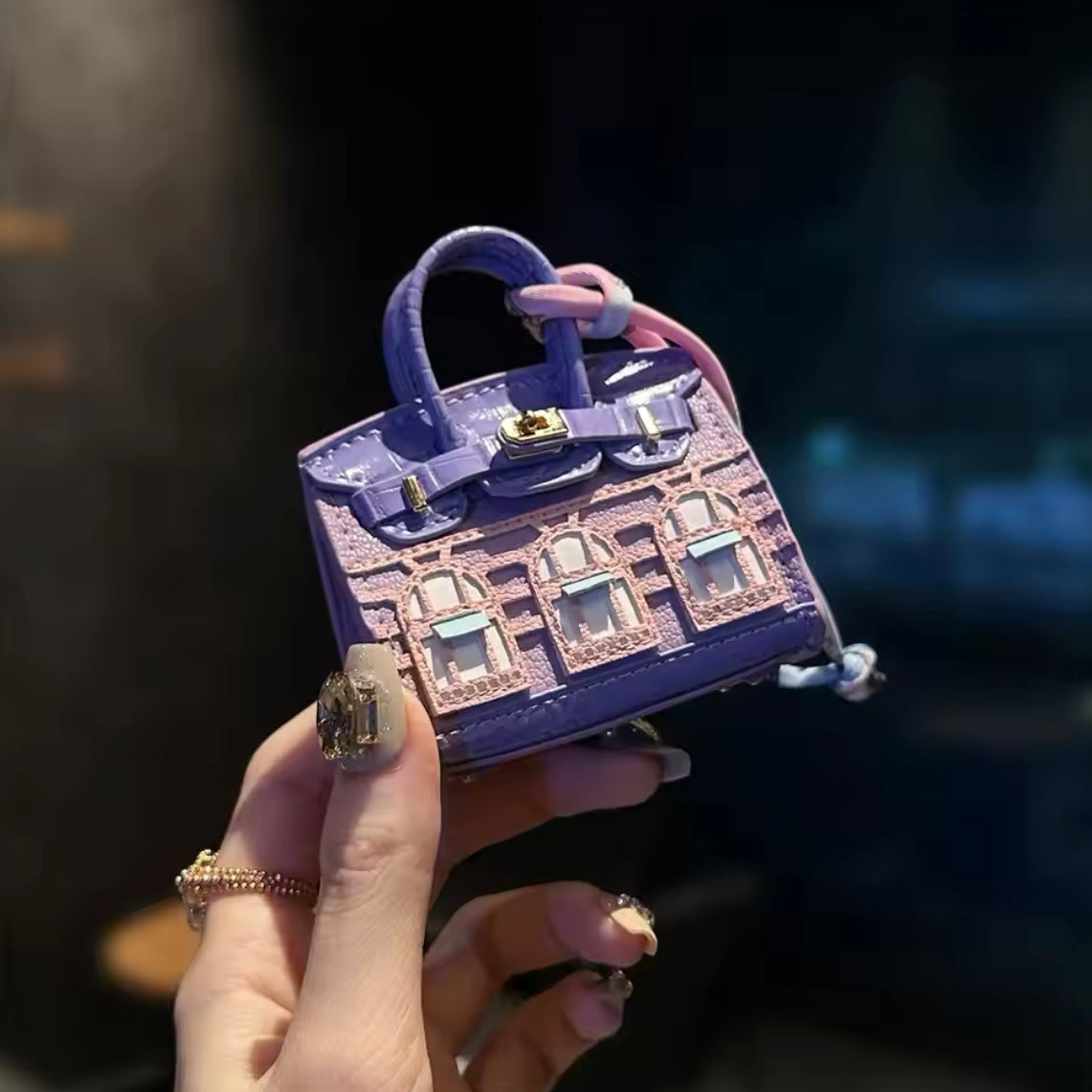 Mini Luxury Handbag AirPods/Earphones Case (Birkin Windows inspired)