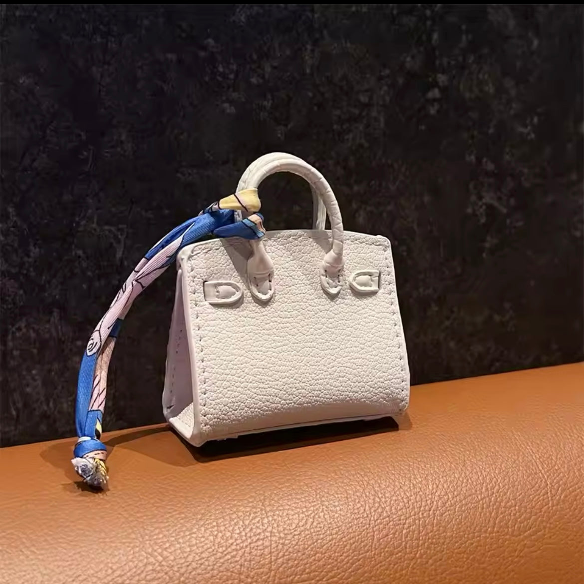 Mini Luxury Handbag AirPods/Earphones Case (Birkin Windows inspired)