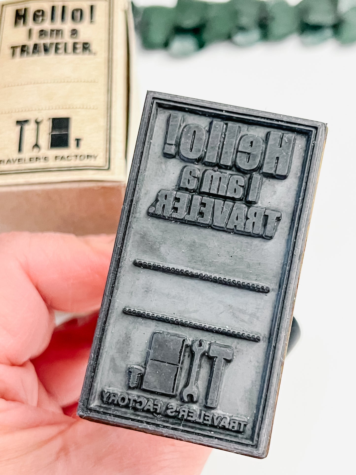 Traveler's Factory TFA Brass Stamp "Hello! I am a Traveler"