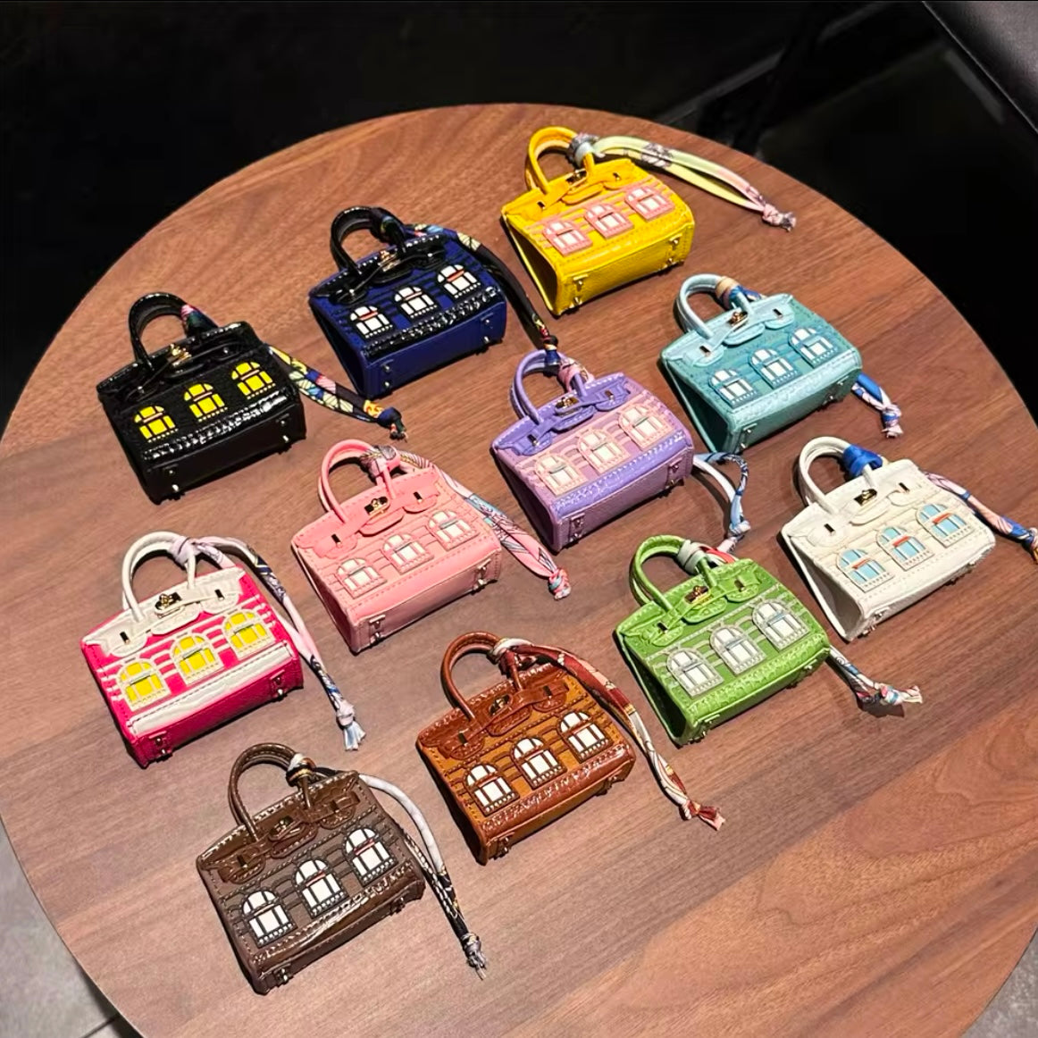 Mini Luxury Handbag AirPods/Earphones Case (Birkin Windows inspired)
