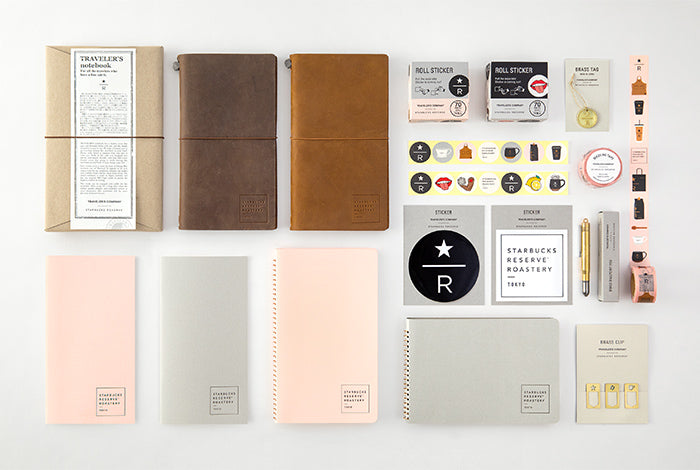 Starbucks Reserve® Roastery Tokyo x Traveler's Company collaboration Notebook Leather Cover Regular size "CAMEL"