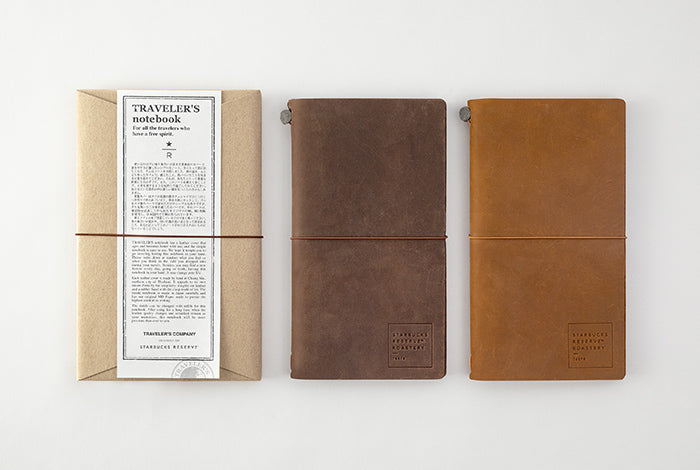 Starbucks Reserve® Roastery Tokyo x Traveler's Company collaboration Notebook Leather Cover Regular size "CAMEL"
