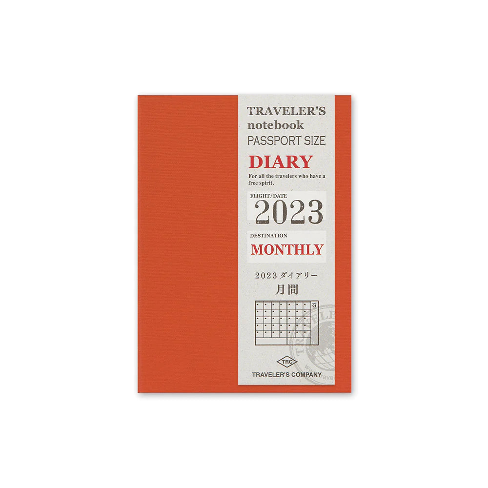 Traveler's Notebook Regular & Passport sizes 2023 monthly