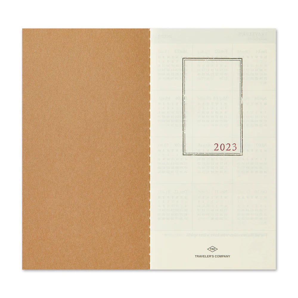 Traveler's Notebook Regular & Passport sizes 2023 monthly