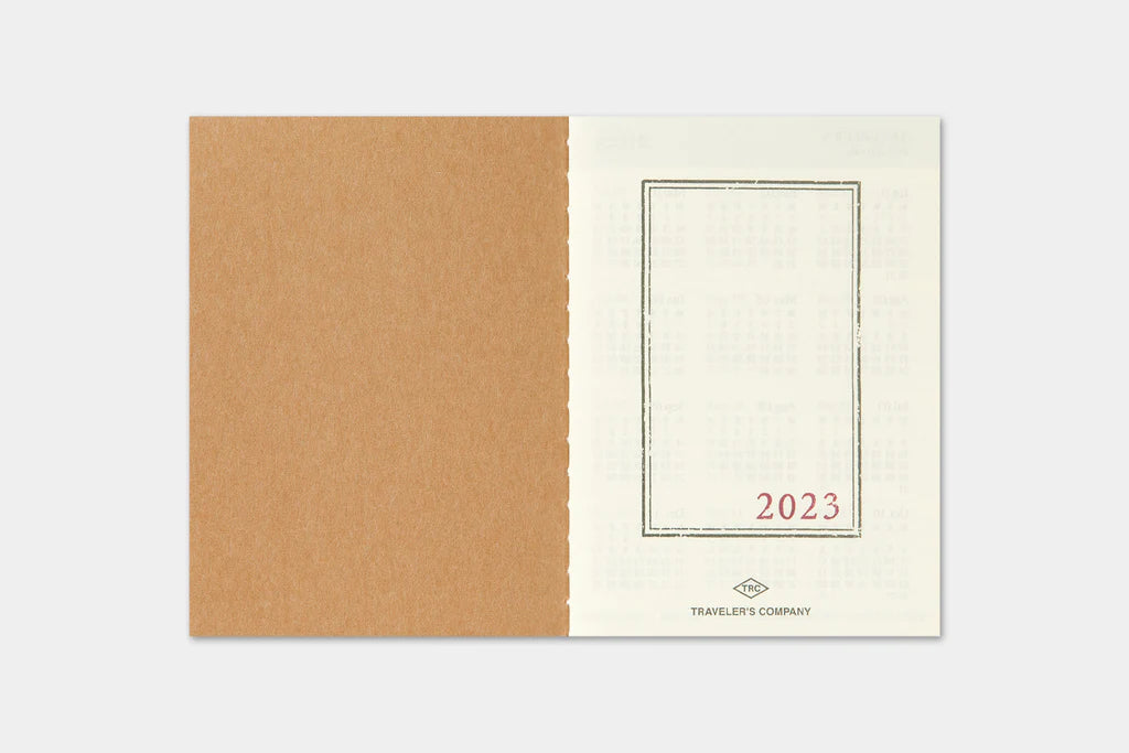 Traveler's Notebook Regular & Passport sizes 2023 monthly