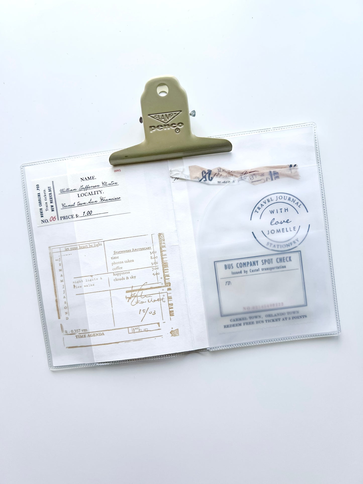 Decorated Passport with clear protector case