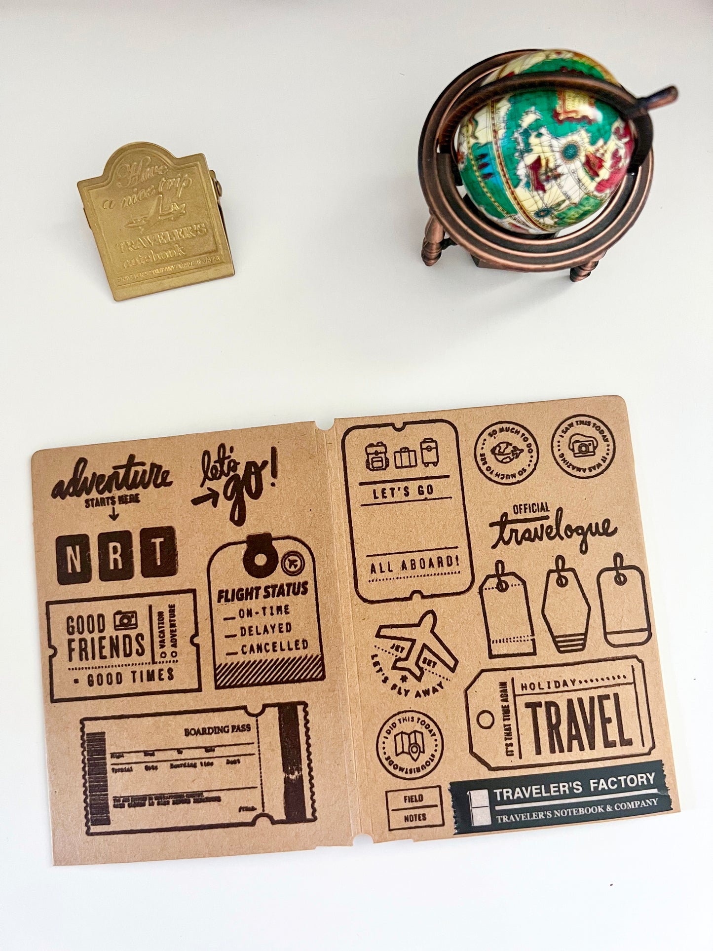 Travel Theme Kraft Folder