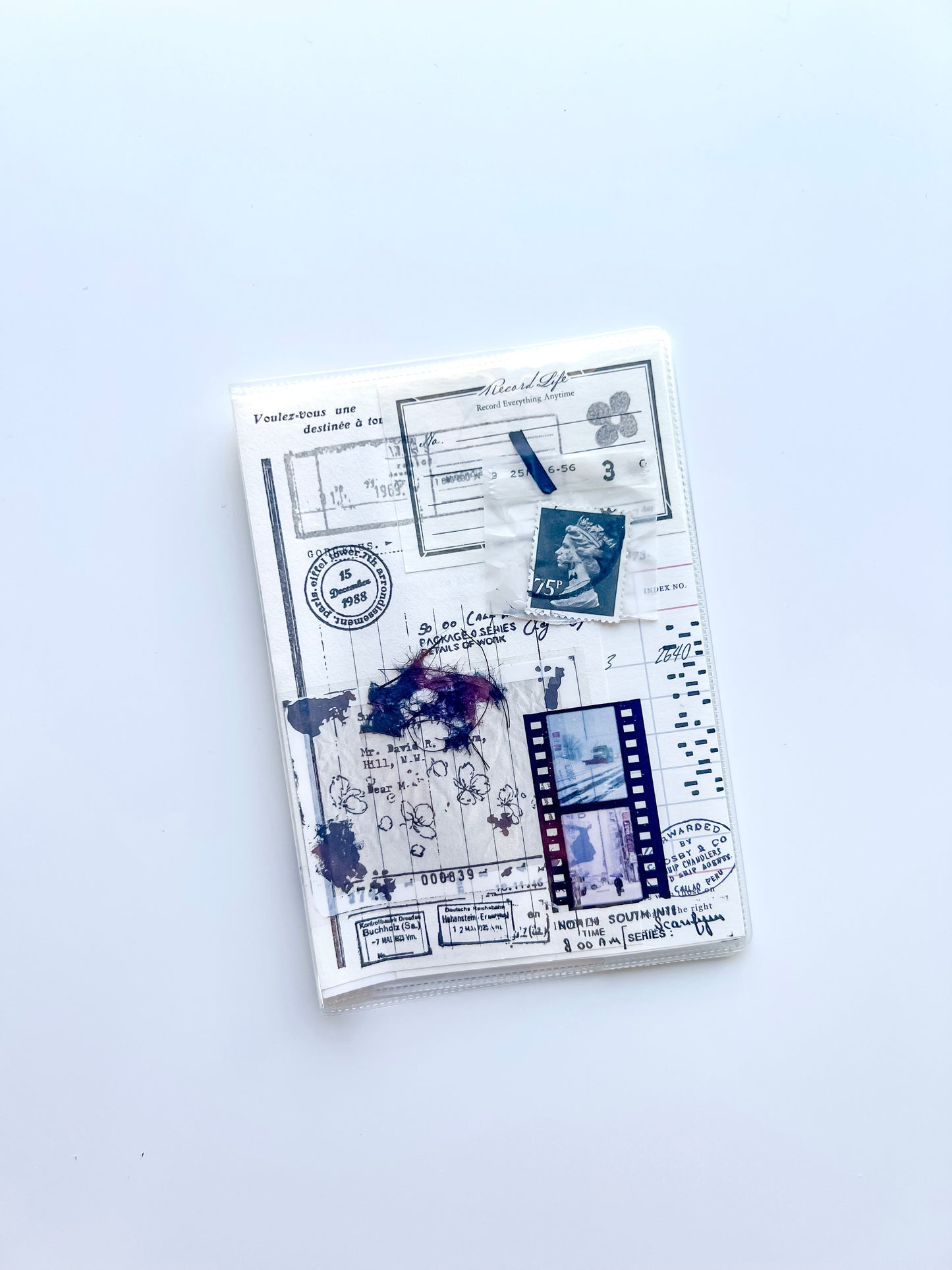 Decorated Passport with clear protector case