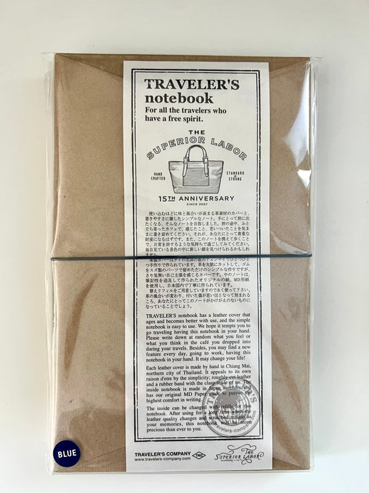 The Superior Labor 15th Anniversary Collaboration with TRAVELER'S COMPANY BLUE LEATHER