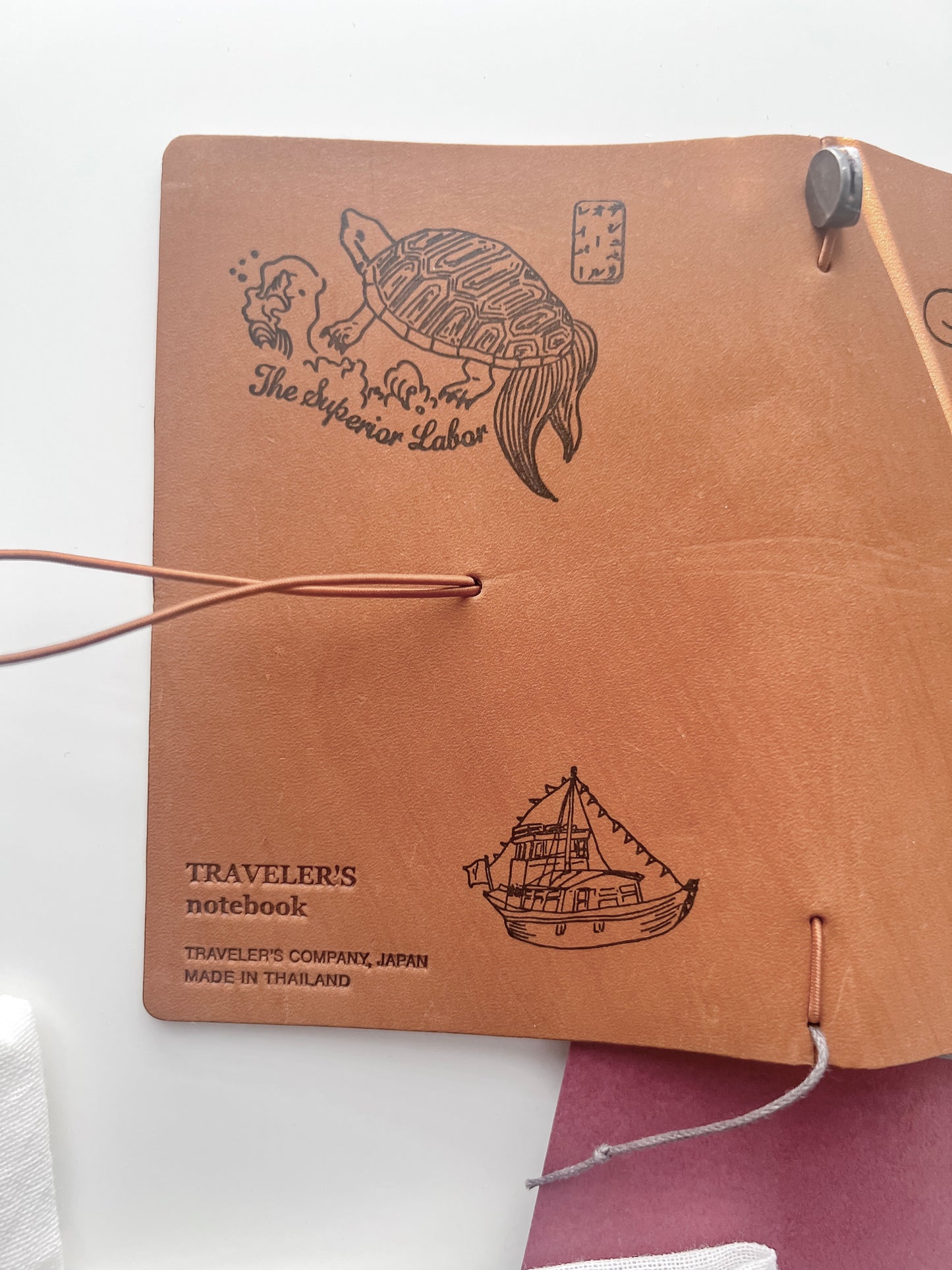 Stamped Traveler's Factory Camel Passport Size TN Cover