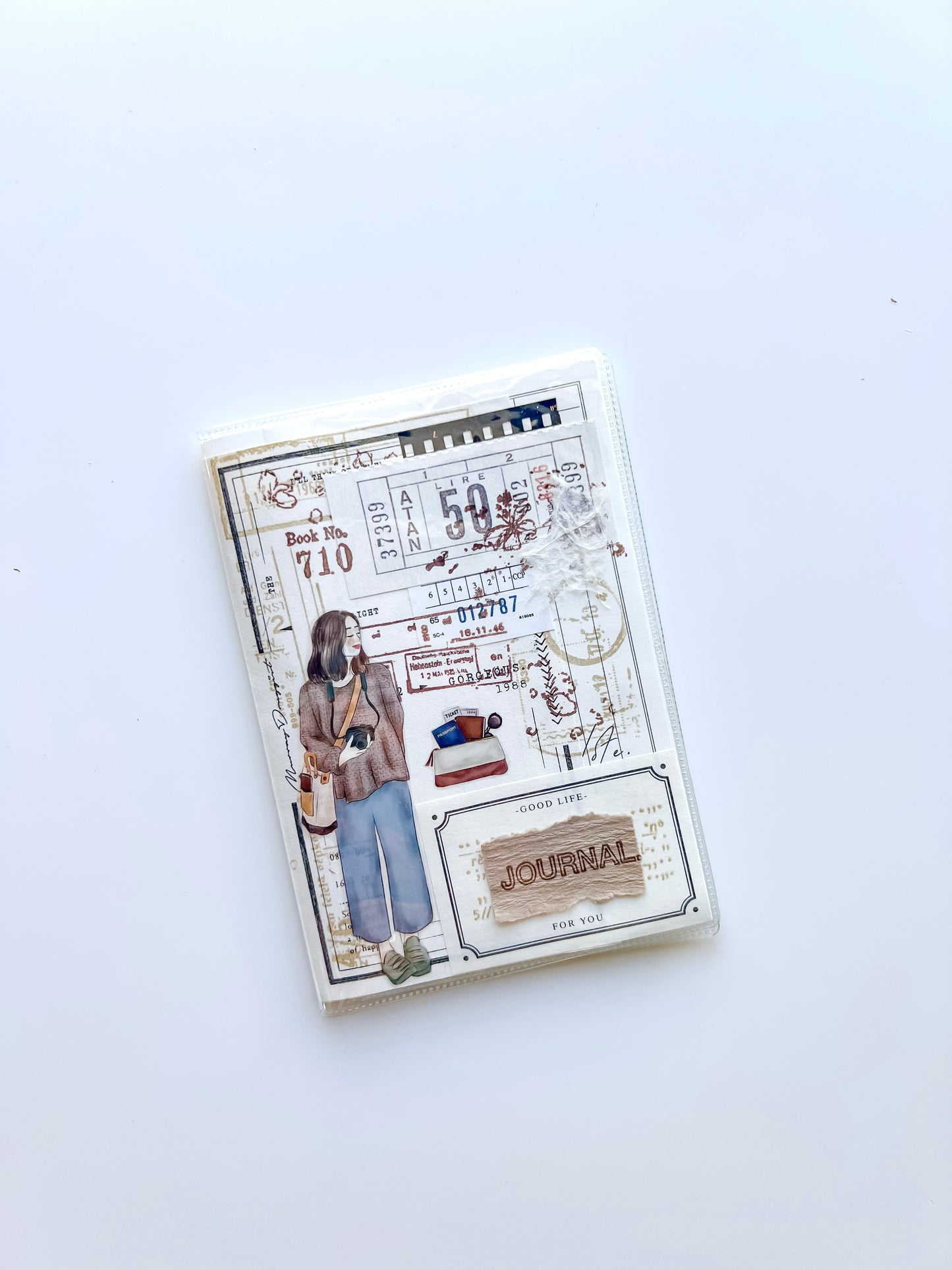 Decorated Passport with clear protector case