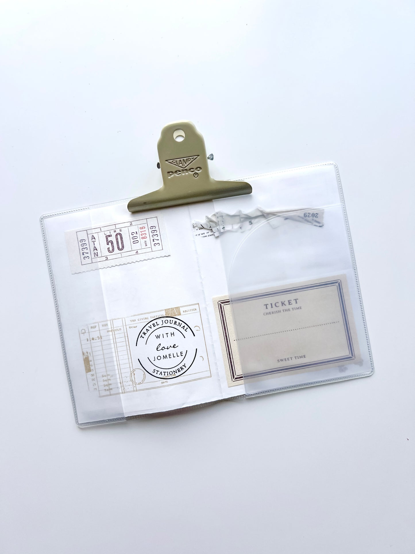 Decorated Passport with clear protector case