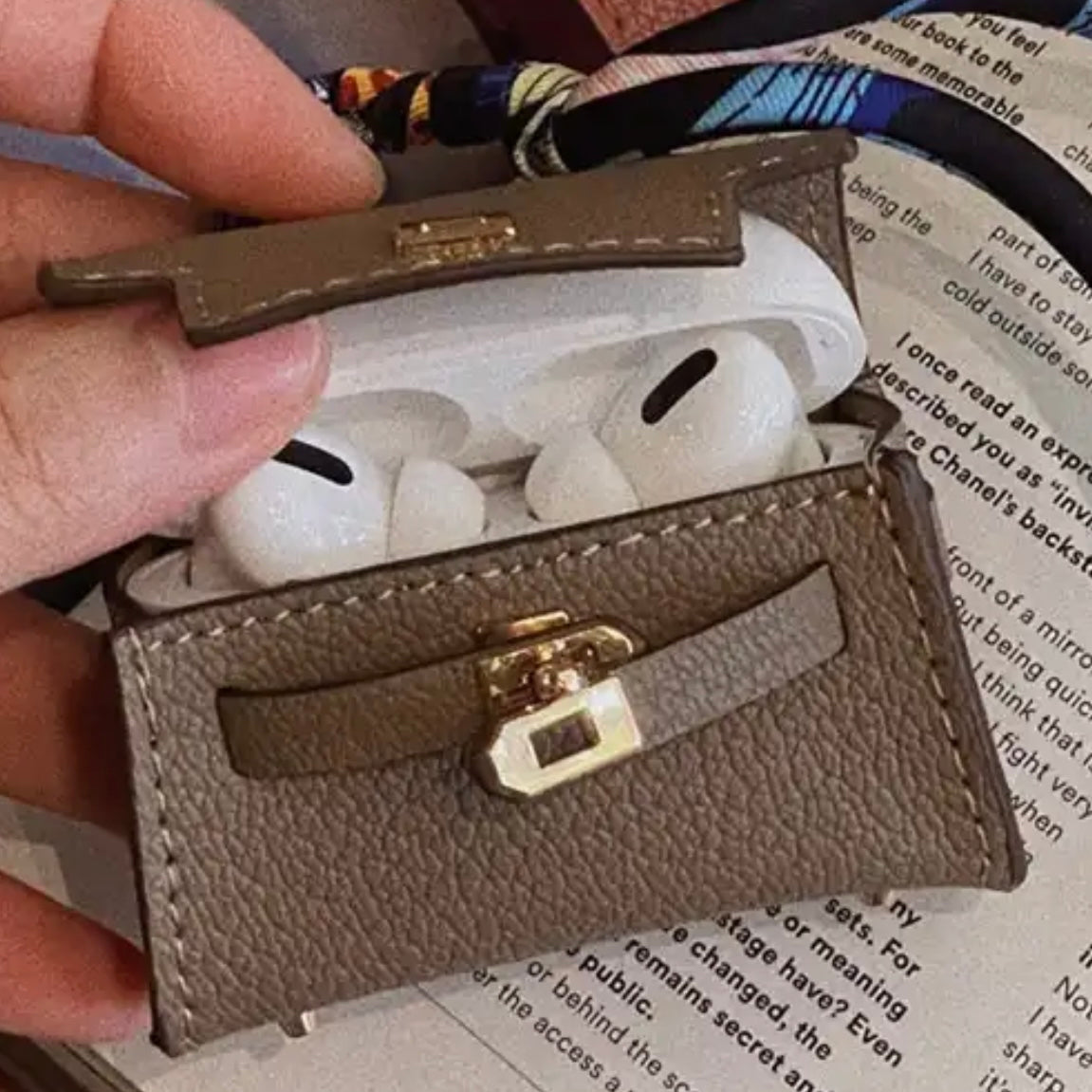 Mini Luxury Handbag AirPods/Earphones Case (Kelly inspired)