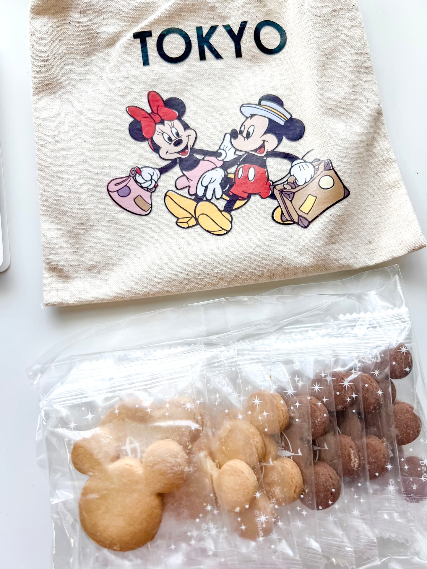 Tokyo Disney Flagship Canvas Pouch with Cookies