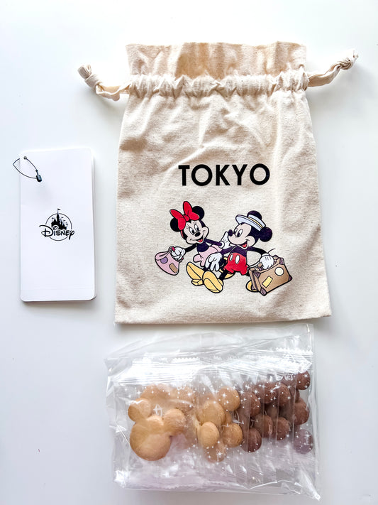 Tokyo Disney Flagship Canvas Pouch with Cookies