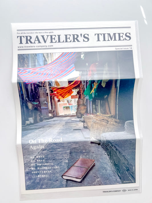 Traveler’s Times in Trifold Pocket Folder Standard Size #18