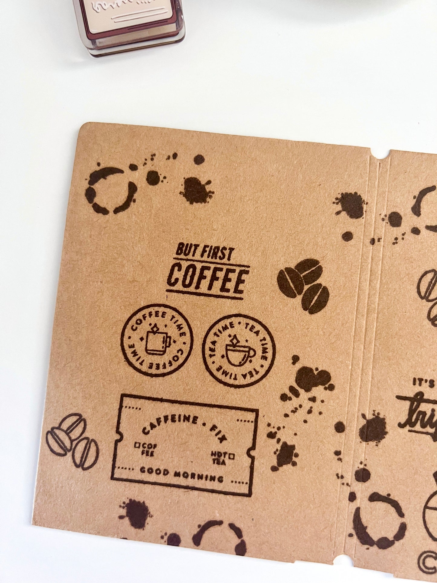 Coffee Theme Kraft Pocket Folder