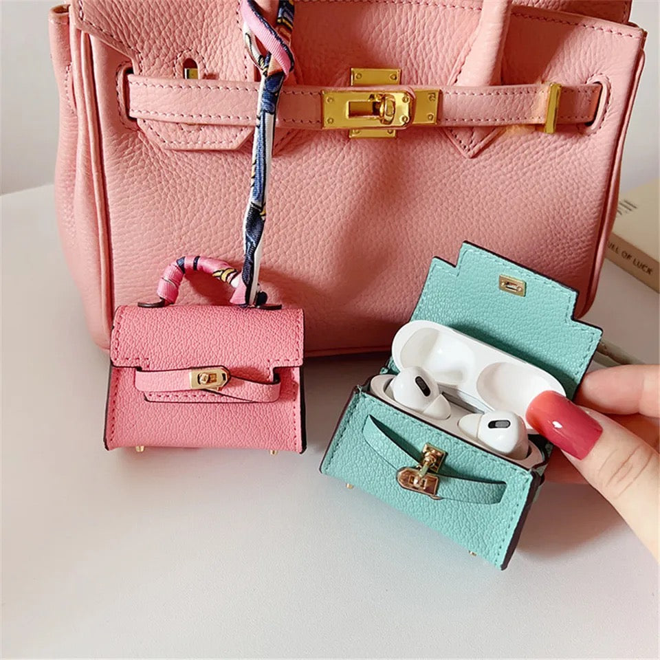 Mini Luxury Handbag AirPods/Earphones Case (Kelly inspired)