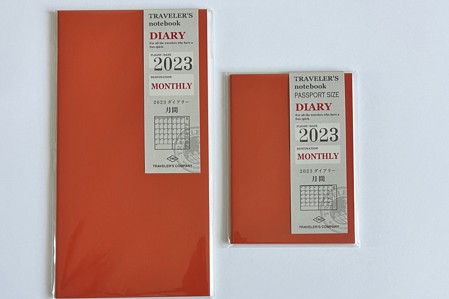 Traveler's Notebook Regular & Passport sizes 2023 monthly