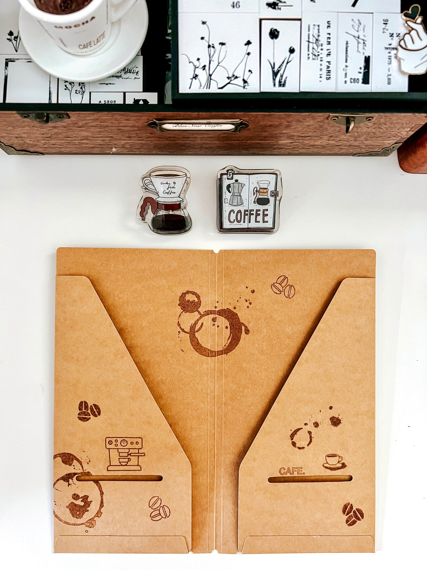 Coffee Theme Kraft Pocket Folder