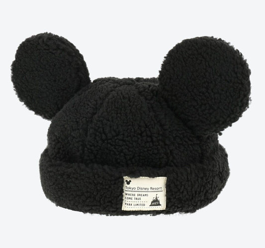 Tokyo Disney Resort 40 Anniversary Black Fluffy Mickey Hat Ears / Limited Edition