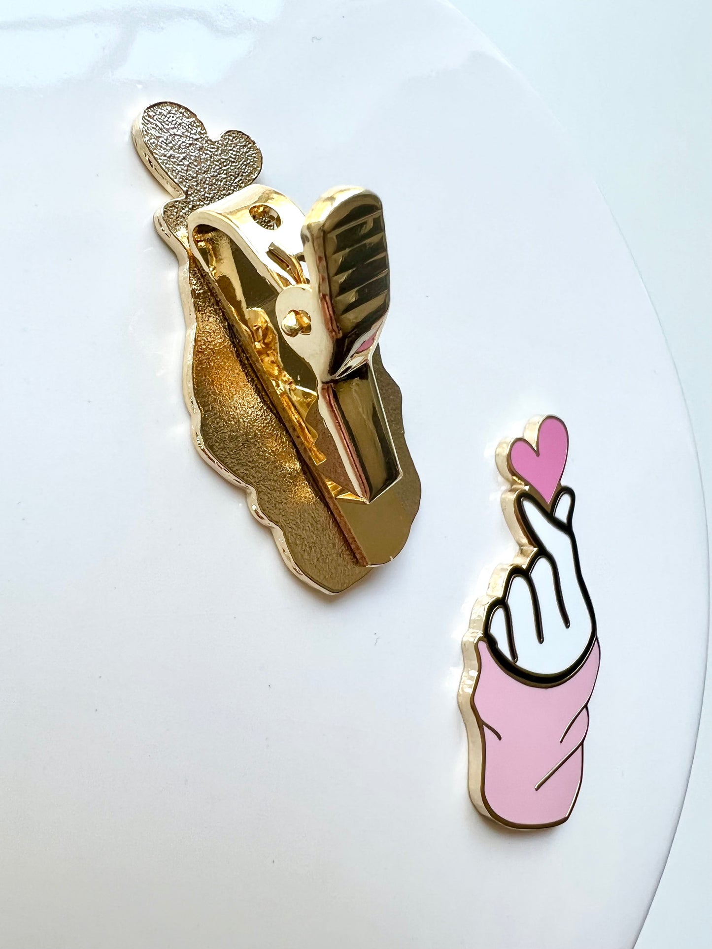 Finger Pink Heart & Pink Sleeve CLIP