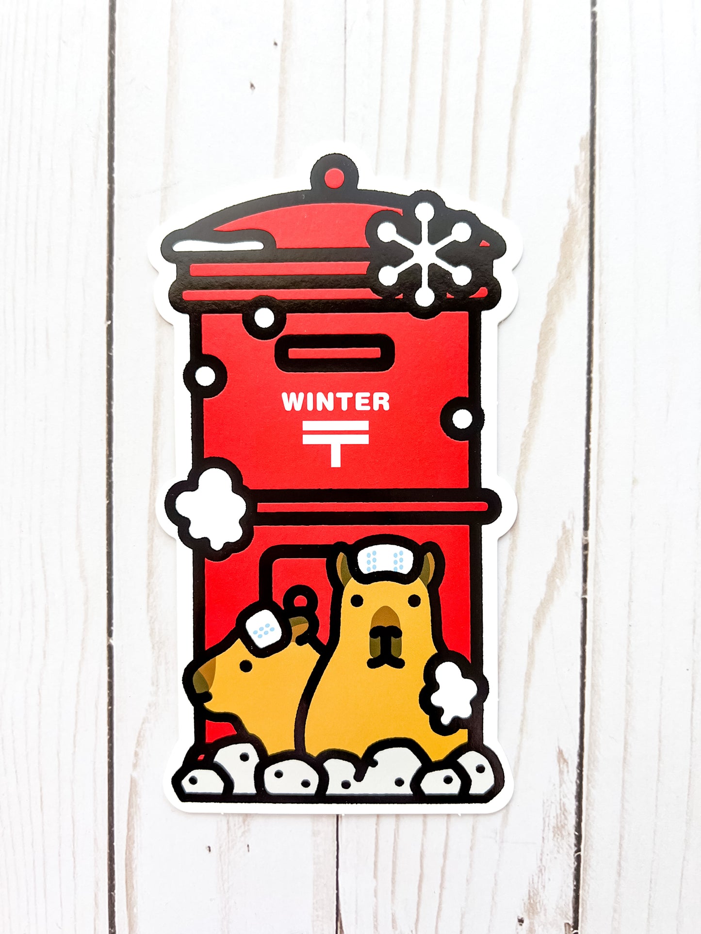 Gotochi Winter Postcard  Post Mailbox