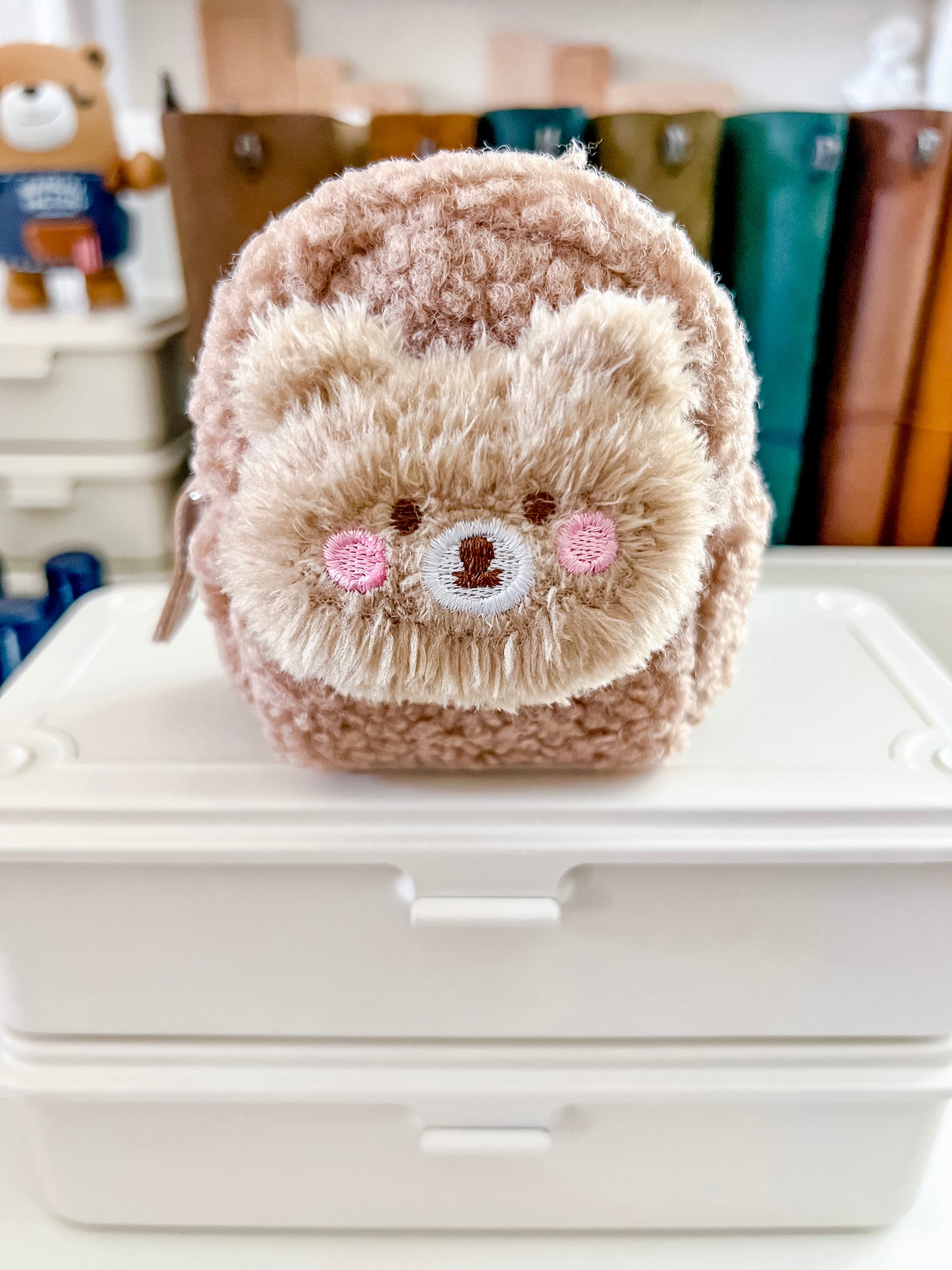 Cute Backpack with Tan plush Bear